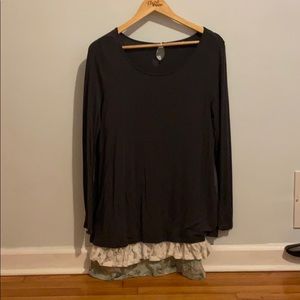 Matilda Jane S Top Extender with Grey Long Sleeve